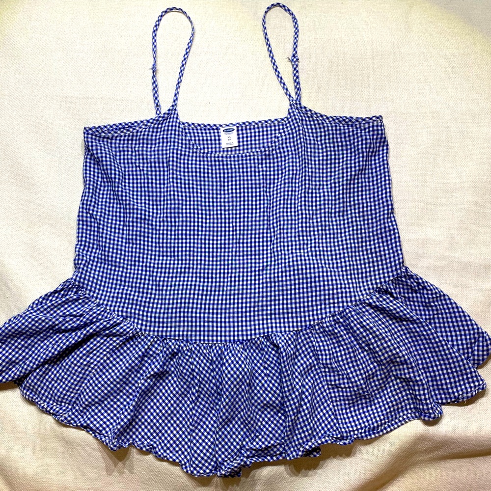 Old navy gingham peplum top